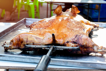barbecued suckling pig or Roasted suckling pig