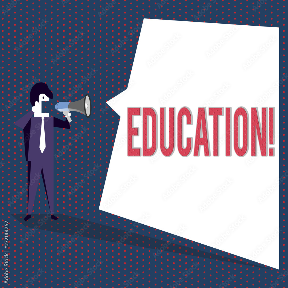 Poster conceptual hand writing showing education. business photo text teaching of students by implementatio