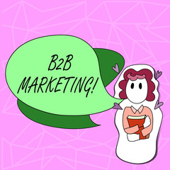 Text sign showing B2B Marketing. Conceptual photo Business to Business Commercial Transactions Commerce