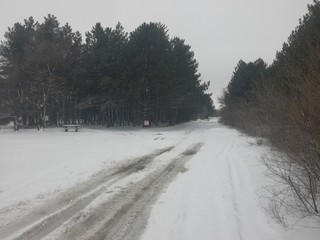 Obraz premium The winter snow landscape