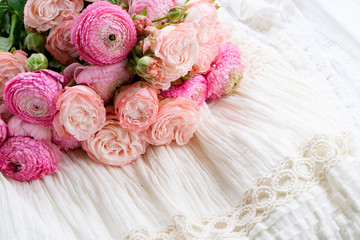 Female accessories on white