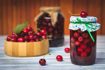 Cherry fruit compote