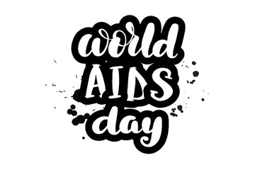 lettering world AIDS day