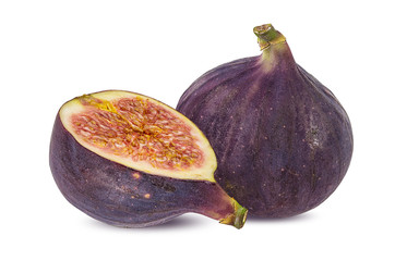 Fresh figs isolated on white background with clipping path