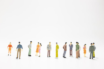 group of business people meeting isolated on white background. 