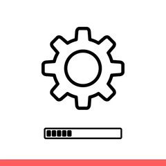 Update system vector icon, upgrade. Simple, flat design isolated on white background for web or mobile app