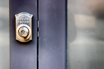 Touch pad keyed building door lock mechanism