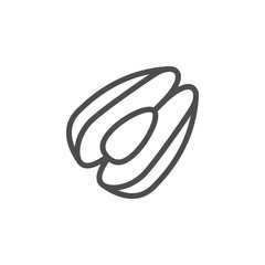 Fototapeta premium Mussel line outline modern icon