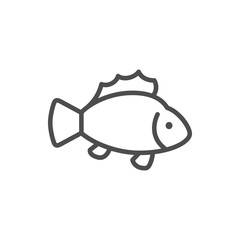 Fish line outline modern icon