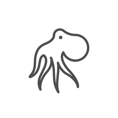 Octopus line outline modern icon