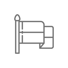 Flag of Ukraine line icon.