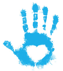 Hand imprint art abstract illustration