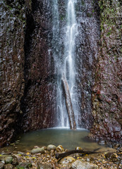 Fototapeta premium Bwa Nei waterfall Views around the caribbean island of Dominica West indies