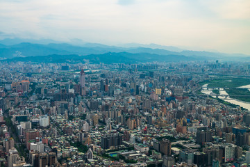 台湾 台北市街地航空写真