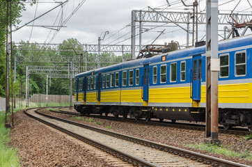 Fototapeta na wymiar PASSENGER TRAIN - An electric vehicle on a modern railway route