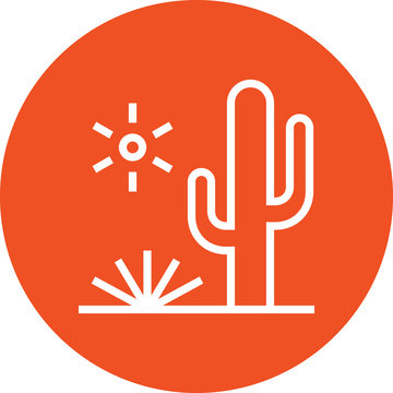 recommend clip art: Cactus Desert Drought Outline Icon