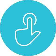 Hand Finger Tap Outline Icon