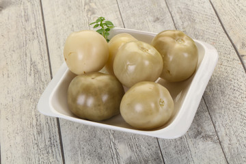 Pickled green tomatoes