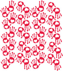 Hand imprint art abstract illustration