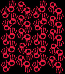 Hand imprint art abstract illustration