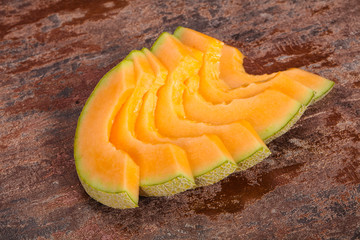 Sliced tasty sweet sliced melon