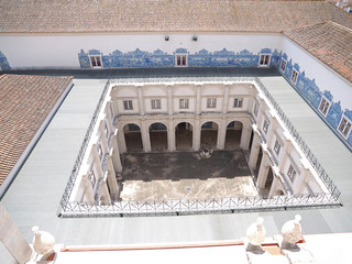 On top of the roof of Sao Vicente de Fora in Lisbon in