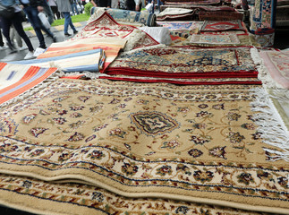 stand of carpets