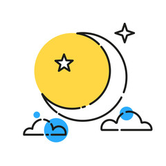 Realistic Full Moon. Ready For Your Design, Greeting Card, Banner.