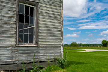 Fototapeta premium Window on old farmhouse