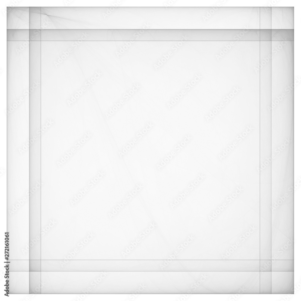 Poster Abstract simple subtle grayscale square frame isolated on a white background