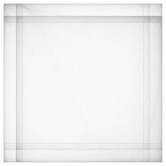 Abstract simple subtle grayscale square frame isolated on a white background