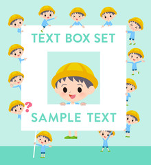 Nursery school boy_text box