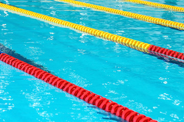 Empty professional swimming pool.
