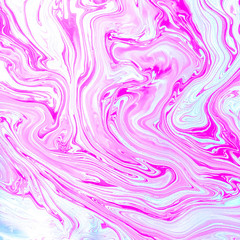 Color watercolor stains and waves on paper. Colored background for design, posters, presentations and other artwork. Marble and splash texture.