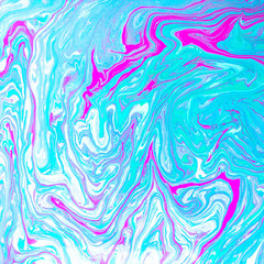 Color watercolor stains and waves on paper. Colored background for design, posters, presentations and other artwork. Marble and splash texture.