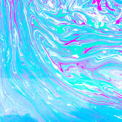 Color watercolor stains and waves on paper. Colored background for design, posters, presentations and other artwork. Marble and splash texture.