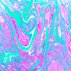 Color watercolor stains and waves on paper. Colored background for design, posters, presentations and other artwork. Marble and splash texture.