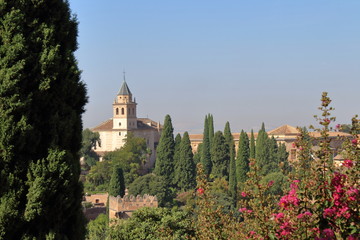 Fototapeta na wymiar view of granada from the alhambra, spain