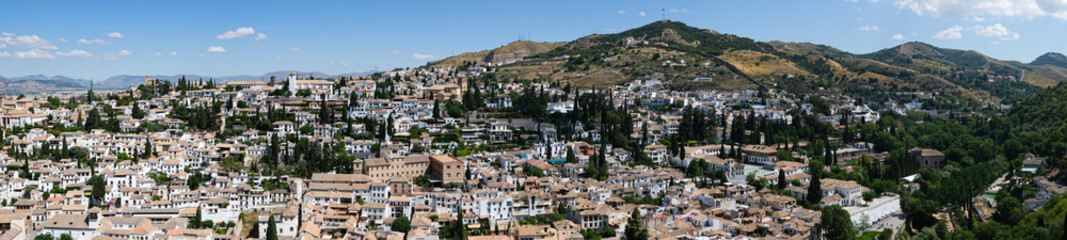 Fototapeta na wymiar View from the Alhambra - Fortress, Granada, Spain