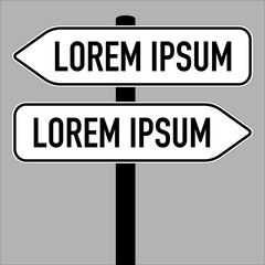 isolated sign displaying name of the place