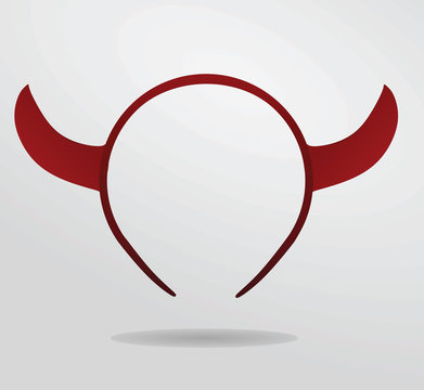 Red horns mask. vector illustration