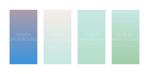 Fototapeta premium set of gradient backgrounds for device screen