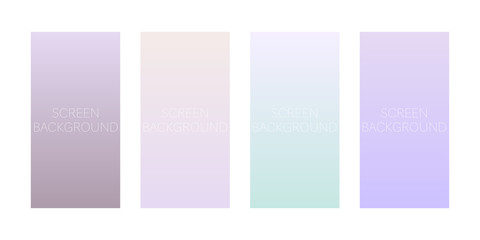 Fototapeta premium set of gradient backgrounds for device screen