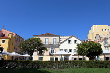 Fototapeta na wymiar Buildings in Belem, Lisbon, Portugal