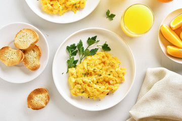 Scrambled eggs for breakfast