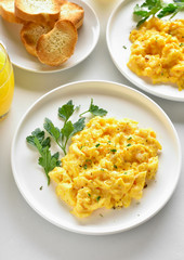 Scrambled eggs for breakfast