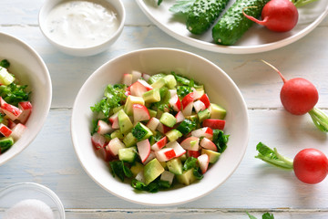Healthy vegetable salad