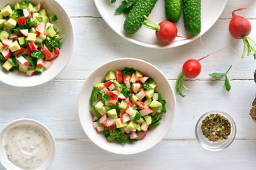 Healthy vegetable salad