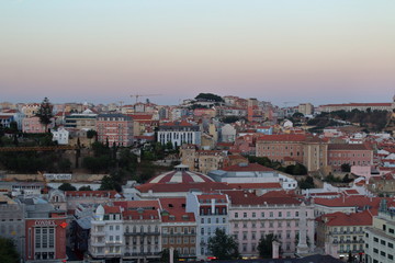 Naklejka na ściany i meble Lisbon Cityscape, Portugal
