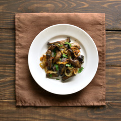 Fried beef liver with onion